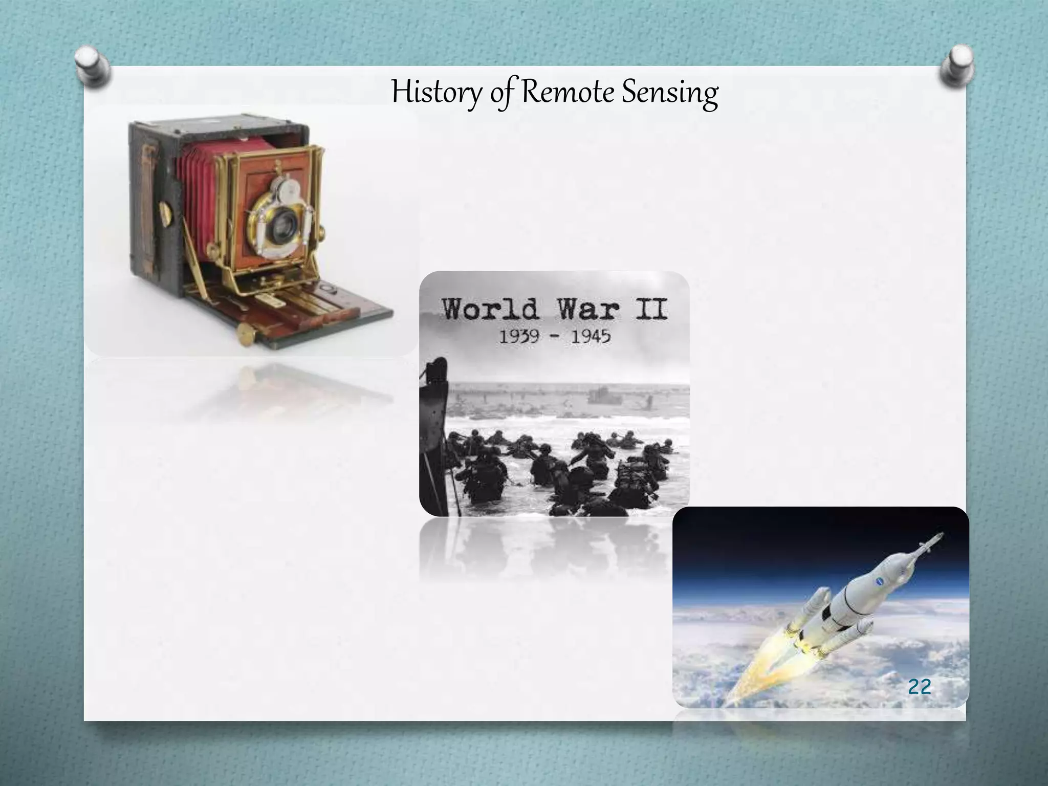 History of Remote Sensing
22
 