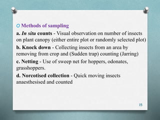Knock Down Method Insect Sampling Remote sensing and GIS- role in IPM | PPTX