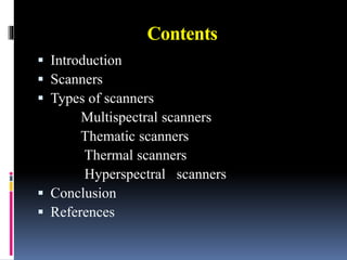 Remote sensing - Scanners