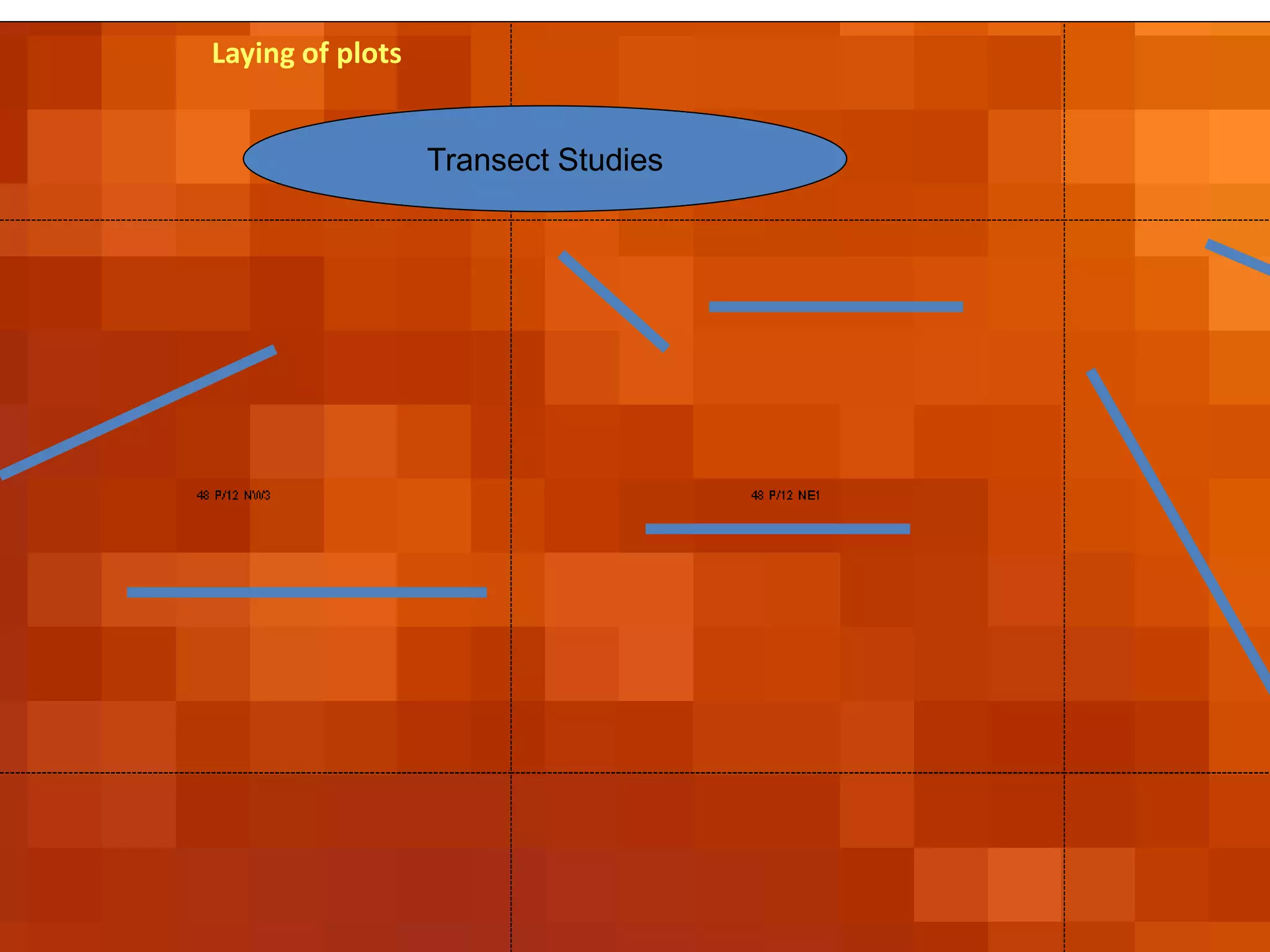 Laying of plots


                  Transect Studies
 