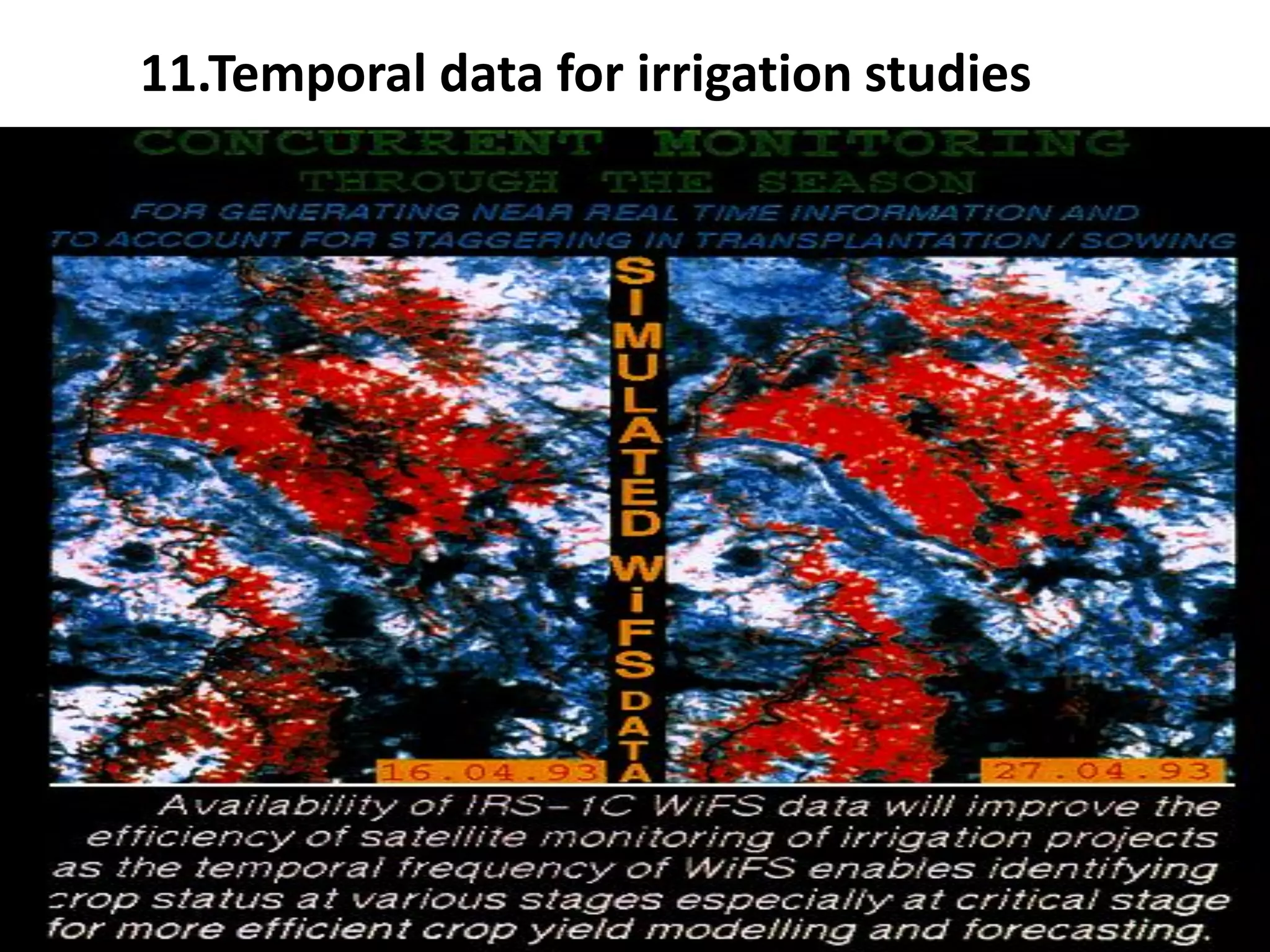 11.Temporal data for irrigation studies
 