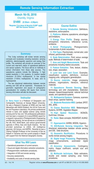 ATI Courses Professional Development Short Course Remote Sensing ...