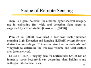 Application of Remote sensing in fruit crops | PPT