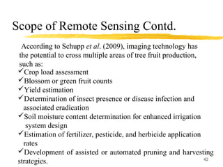 Application of Remote sensing in fruit crops | PPT