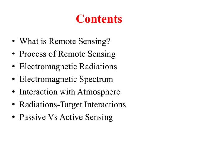 Remote Sensing Presentation | PPT