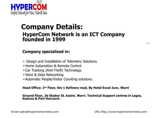 Remote Tank Level Hypercom Presentation V1 | PPT