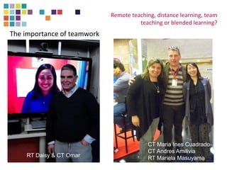 Remote teaching, distance learning, team
teaching or blended learning?
Correcting student work
 