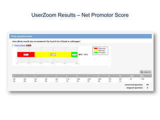 UserZoom Results – Net Promotor Score
 