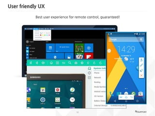 User friendly UX
12
Best user experience for remote control, guaranteed!
 