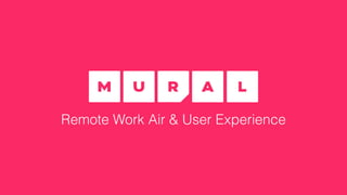 Persona
Remote Work Air & User Experience
 