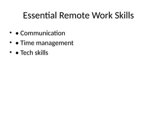 The Ultimate Beginner’s Guide to Remote Work Success in 2026 | PPTX