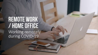 💬 Remote work home office powerpoint presentation template | PDF