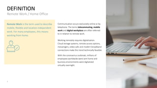 💬 Remote work home office powerpoint presentation template | PDF