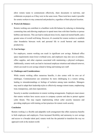 remote working final project (2).pdf project f | PDF