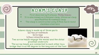 Adams Claps Removable Appliances in Orthodontics | PPT | PDF