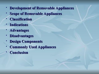 Removable Appliances ortho[Autosaved].ppt