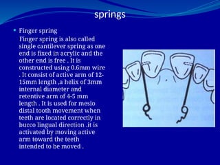removable appliance third year bds presentation | PPT