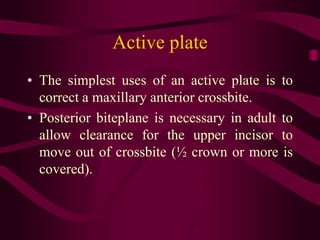Removable Orthodontic Appliances | PDF