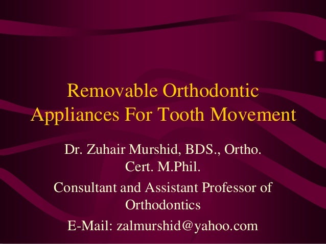 components of removable orthodontic appliances pdf