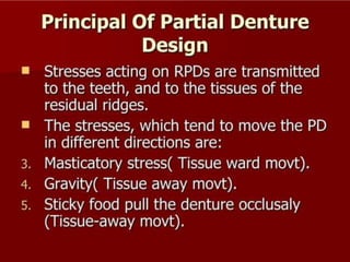 REMOVABLE PARTIAL DENTURES IN PROSTHODONTICS