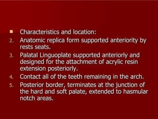 REMOVABLE PARTIAL DENTURES IN PROSTHODONTICS