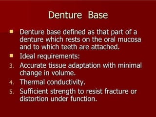 REMOVABLE PARTIAL DENTURES IN PROSTHODONTICS