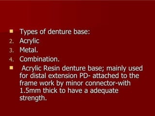 REMOVABLE PARTIAL DENTURES IN PROSTHODONTICS