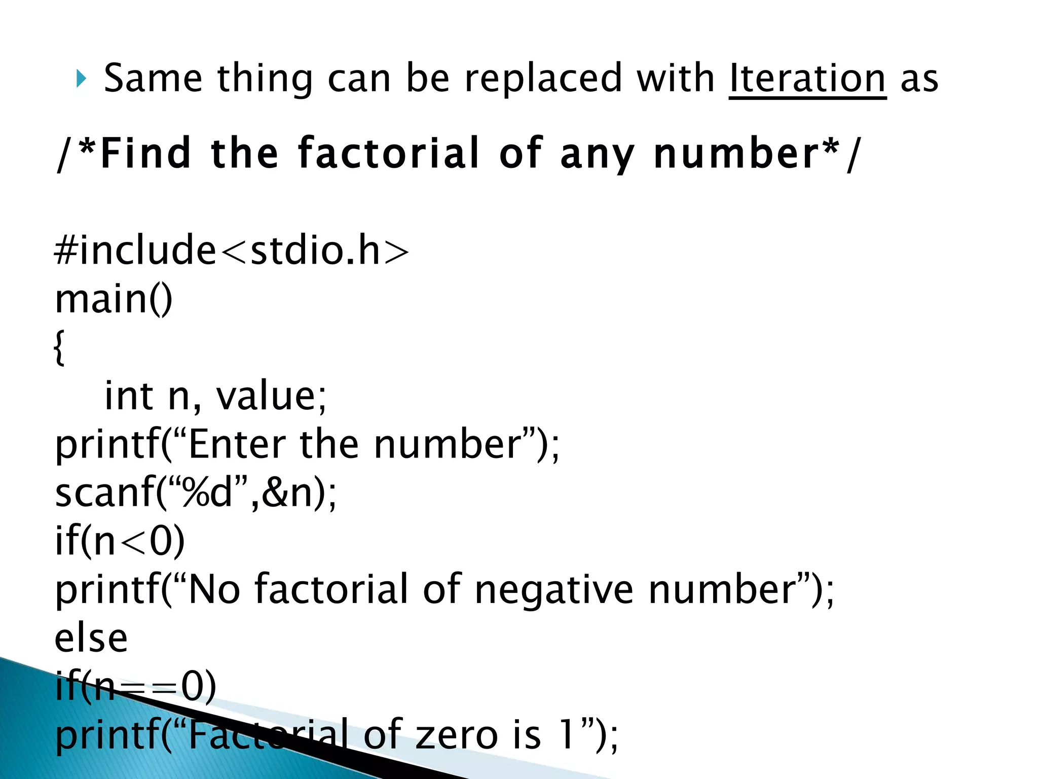 Removal Of Recursion | PPT | Programming Languages | Computing