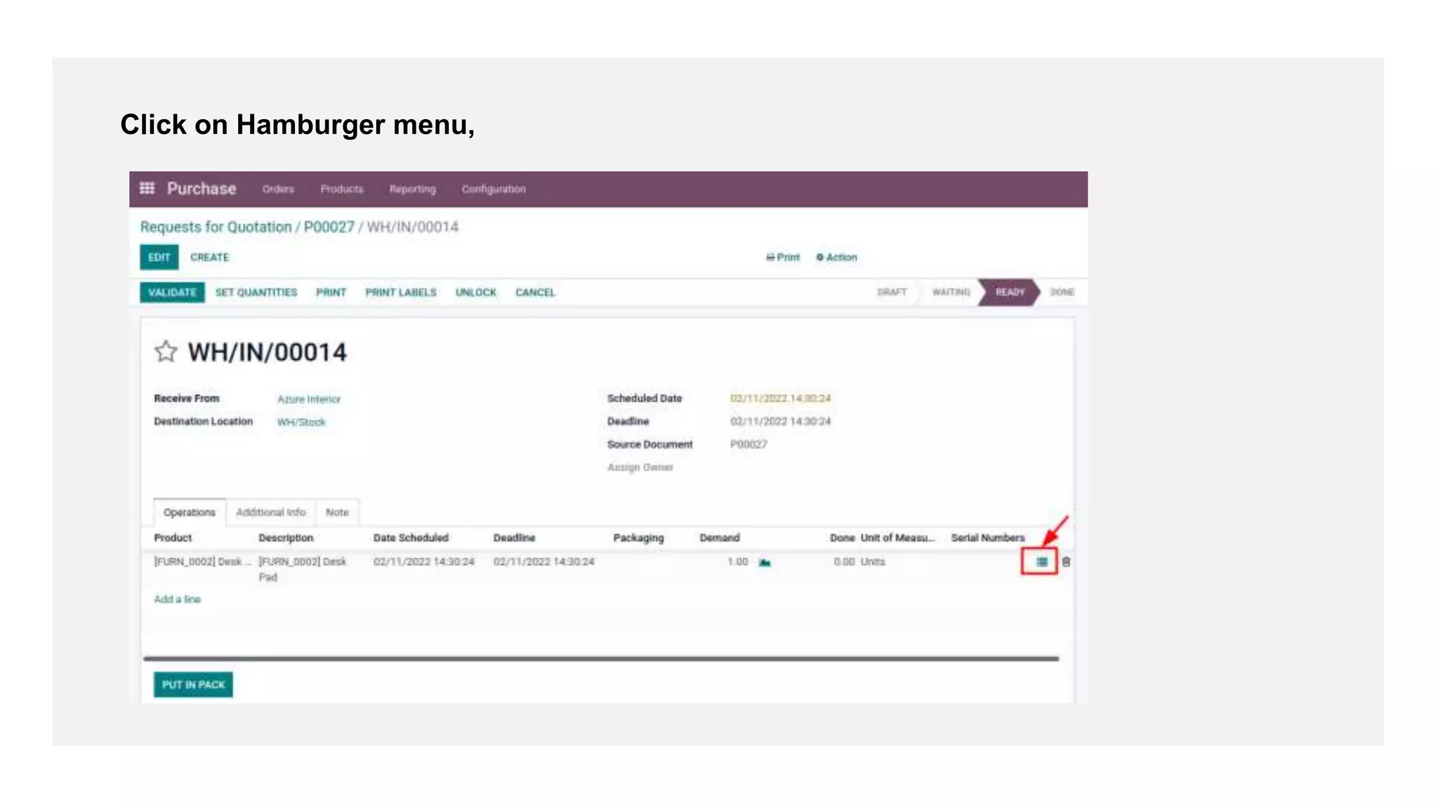 Click on Hamburger menu,
 