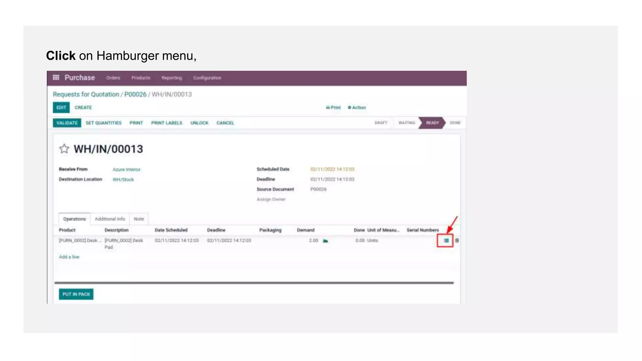Click on Hamburger menu,
 