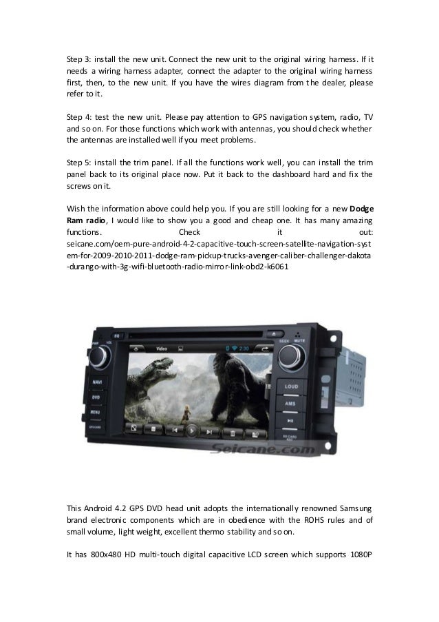 Remove a 2009 2011 dodge ram radio in 3 steps 2012 dodge ram radio wiring 