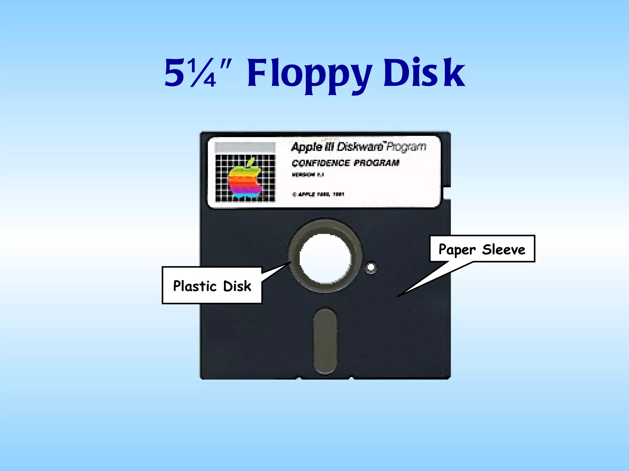 5¼″ Floppy Disk Plastic Disk Paper Sleeve 