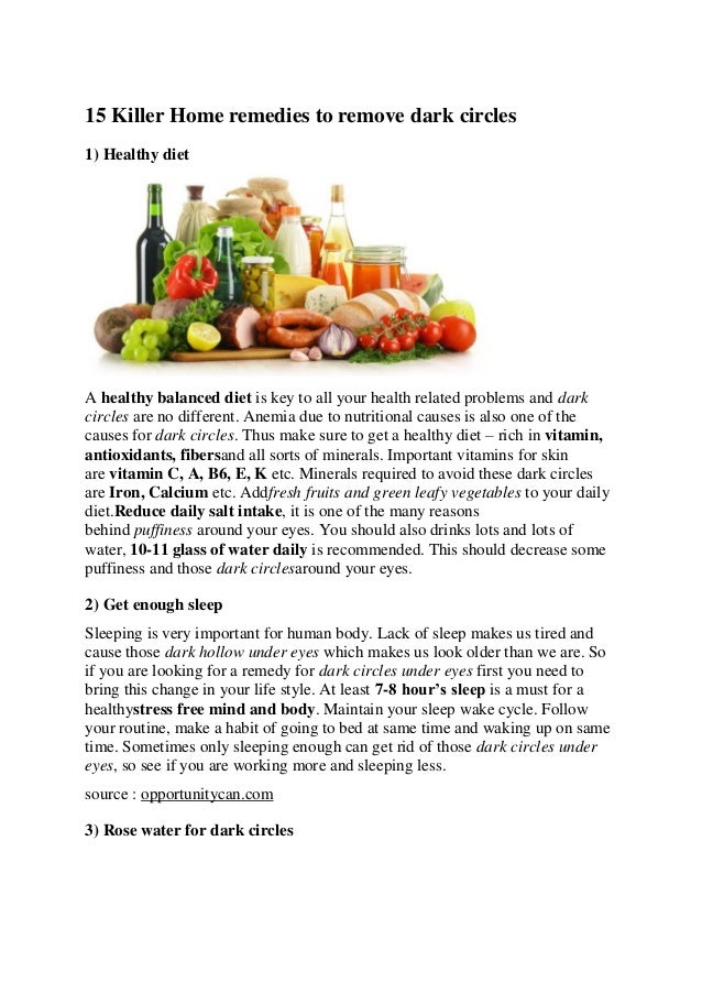 best remedy for dark circle