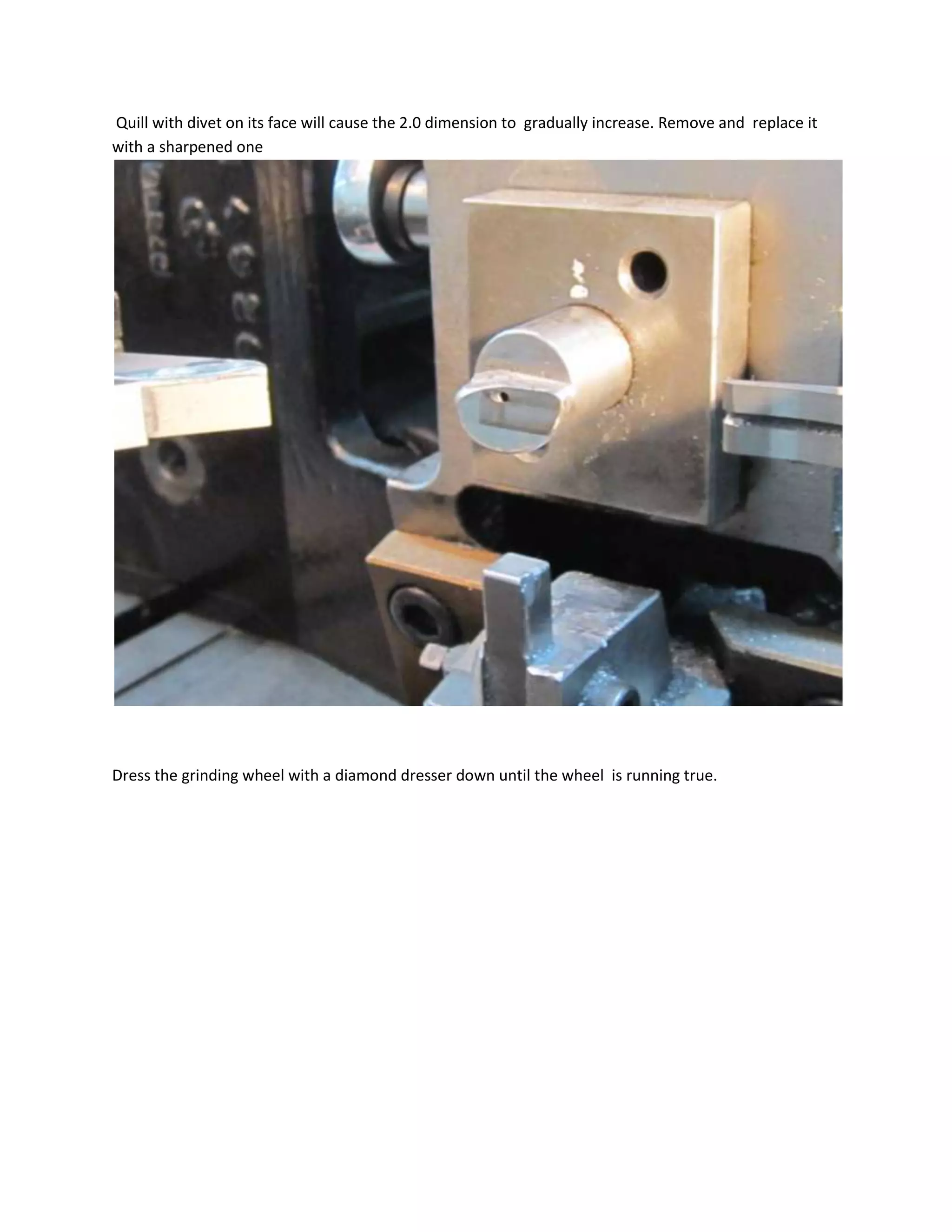 Removing the quill to replace or resharpen (repaired)