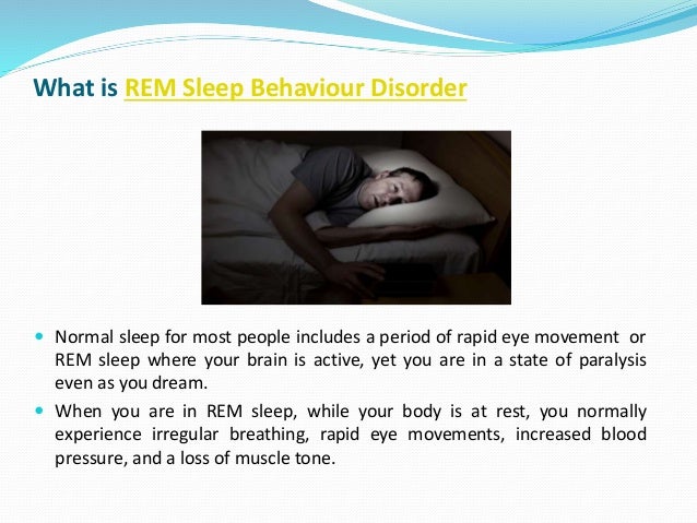 Rem sleep disorder treatment