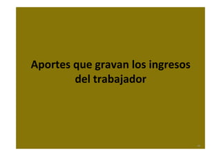 Aportes que gravan los ingresos 
        del trabajador




                                   48
 