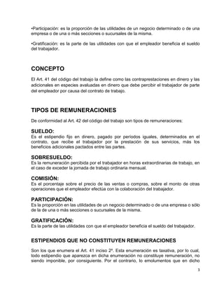 Remuneraciones 3º secretariado