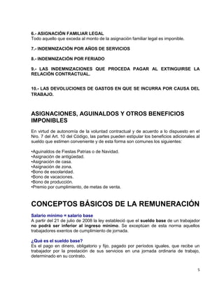 Remuneraciones 3º secretariado