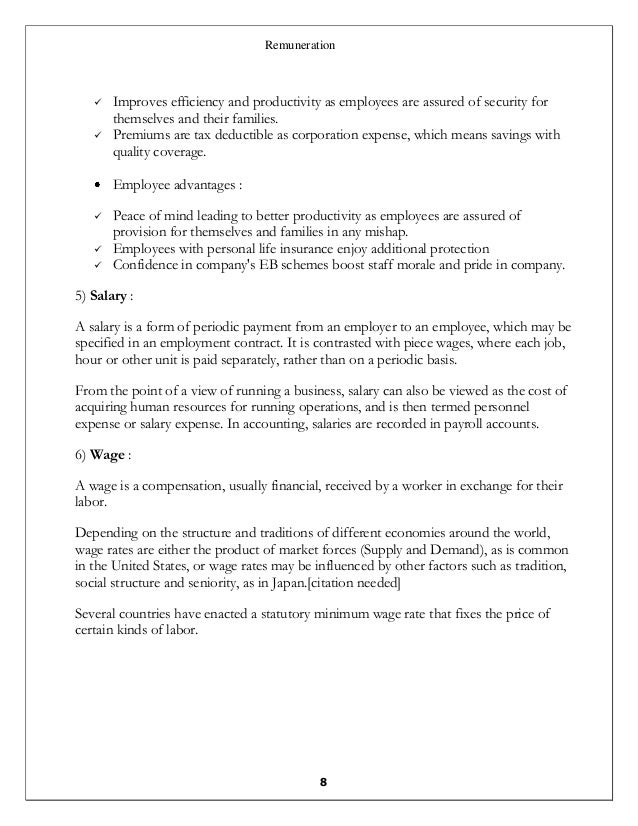 remuneration format