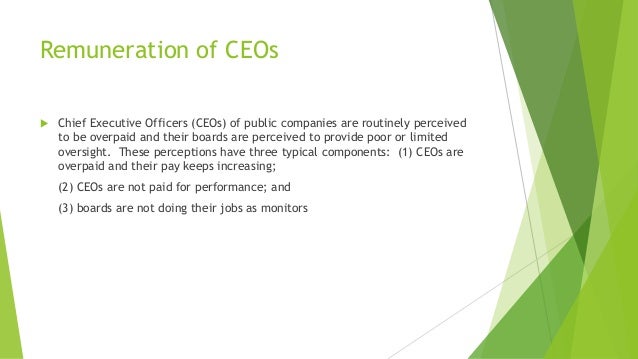Remuneration Of Ceos
