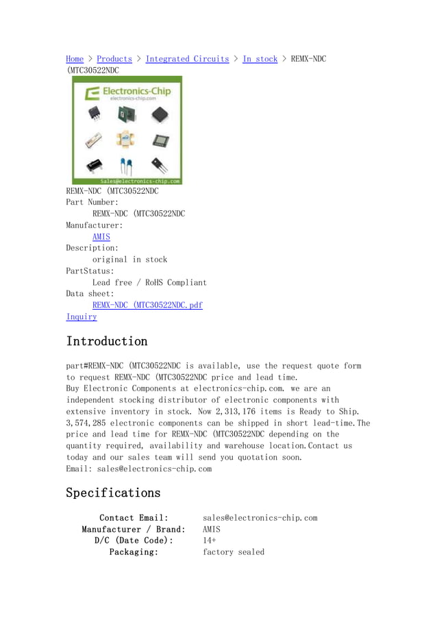 REMXNDC (MTC30522NDC AMIS kaufen PDF