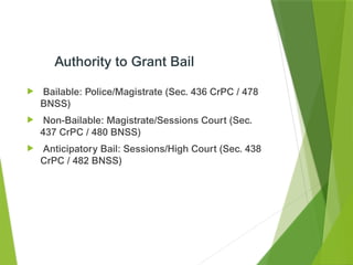 Comprehensive Analysis of Bail in Criminal Law: CrPC & BNSS Provisions ...