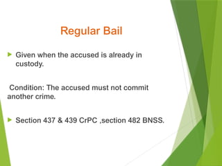 Comprehensive Analysis of Bail in Criminal Law: CrPC & BNSS Provisions ...