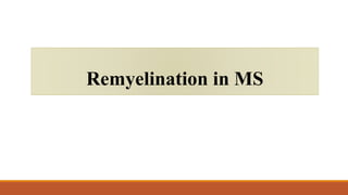 Remyelination in MS
 