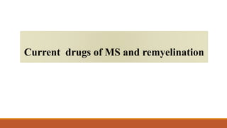 Current drugs of MS and remyelination
 