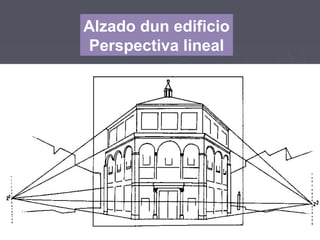 Alzado dun edificio
Perspectiva lineal
 