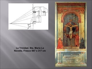 La Trinidad. Sta. María La
Novella. Fresco 667 x 317 cm
 