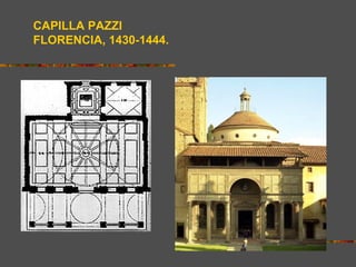CAPILLA PAZZI
FLORENCIA, 1430-1444.
 