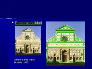  ProporcionalidadProporcionalidad
Alberti: Santa María
Novella. 1470
 