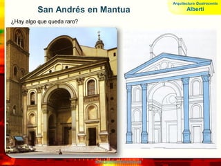 www.profesorfrancisco.es
San Andrés en Mantua
¿Hay algo que queda raro?
Arquitectura Quatrocento
Alberti
 